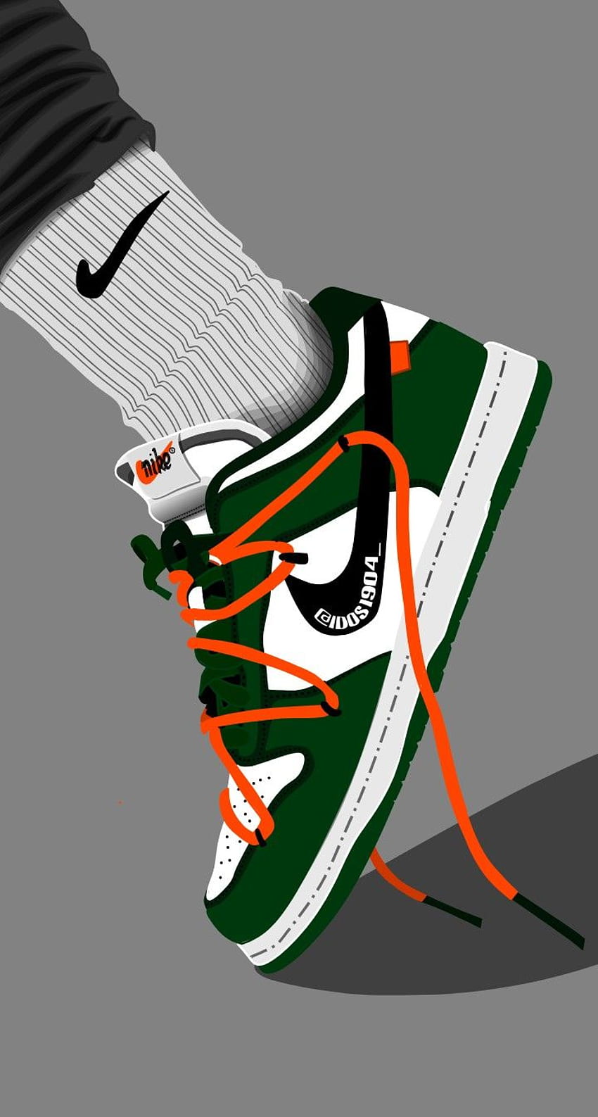 Nike sb × off white dunk low 'pine green' in 2021. 운동화 , 신발 , 나이키 아트, 나이키 덩크 HD 전화 배경 화면