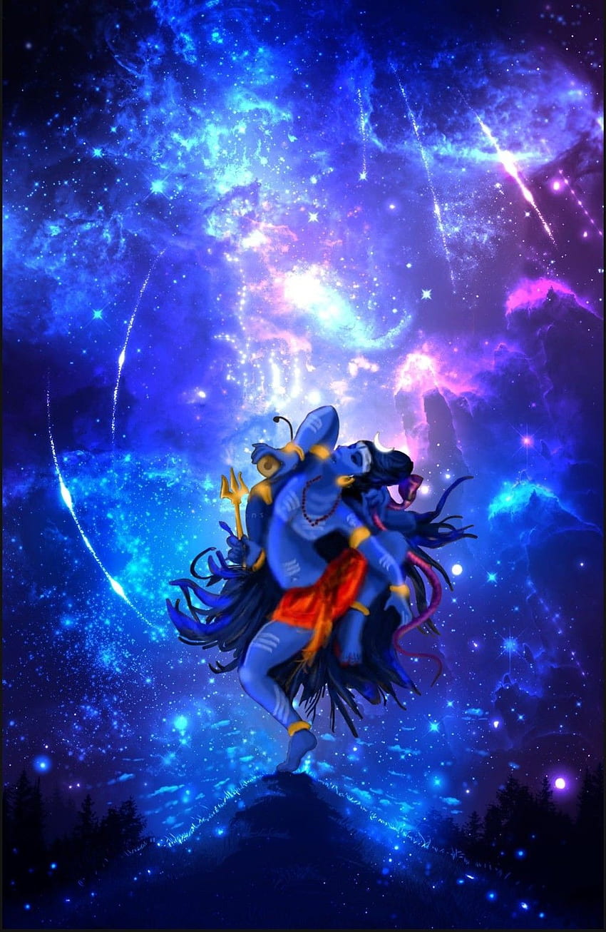 Lord Shiva jako Nataraj w kreatywnym malarstwie artystycznym. Malarstwo Pana Sziwy, Rodzina Pana Sziwy, Zły Sziwa, Artystyczny Sziwa Tapeta na telefon HD
