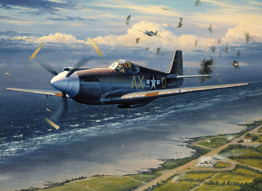 Samoloty wojskowe samoloty myśliwskie II wojna światowa samoloty sztuki wojenne, sztuka II wojny światowej Tapeta HD