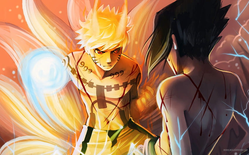 Kid Nine Tailed Naruto Vs Sasuke, Naruto Tailed Beast HD wallpaper
