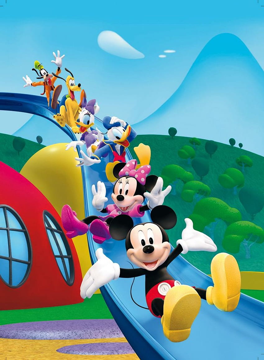Panel de inicio de Mickey Mouse Clubhouse y sus amigos. . Mickey mouse clubhouse birtay, Mickey mouse clubhouse birtay party, Mickey mouse birtay, Mickey Mouse Home fondo de pantalla del teléfono