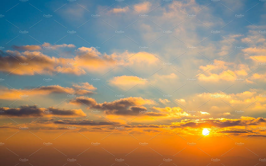 Morning Sun light shine with blue cloudy background. Background, Cloudy, Good morning HD wallpaper