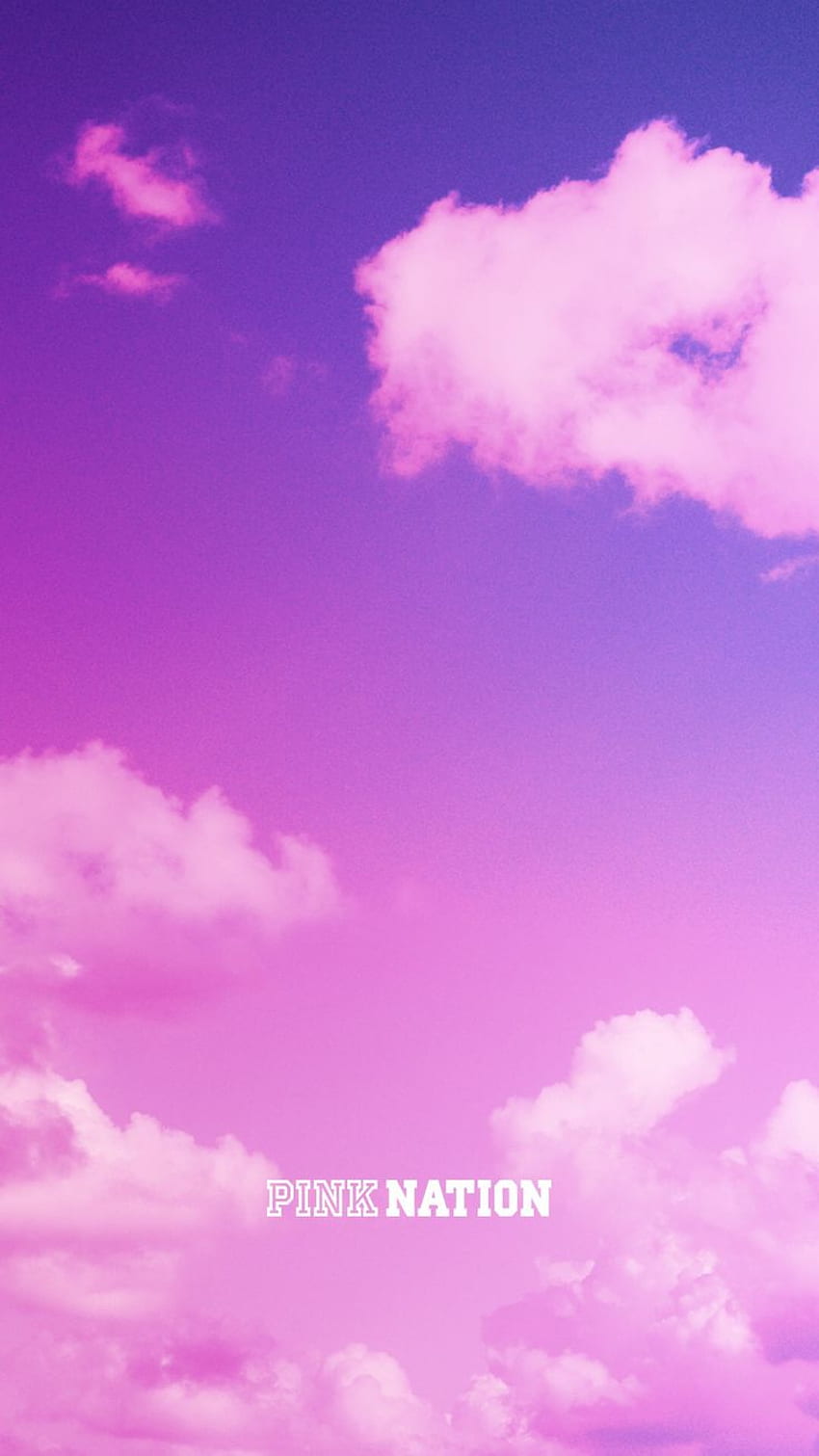 พื้นหลัง iPhone สีชมพูของ Victoria's Secret ประเทศ 2018 ฤดูใบไม้ผลิแตก เมฆ ท้องฟ้า สีม่วงพาสเทล สีม่วงพาสเทล วอลล์เปเปอร์โทรศัพท์ HD