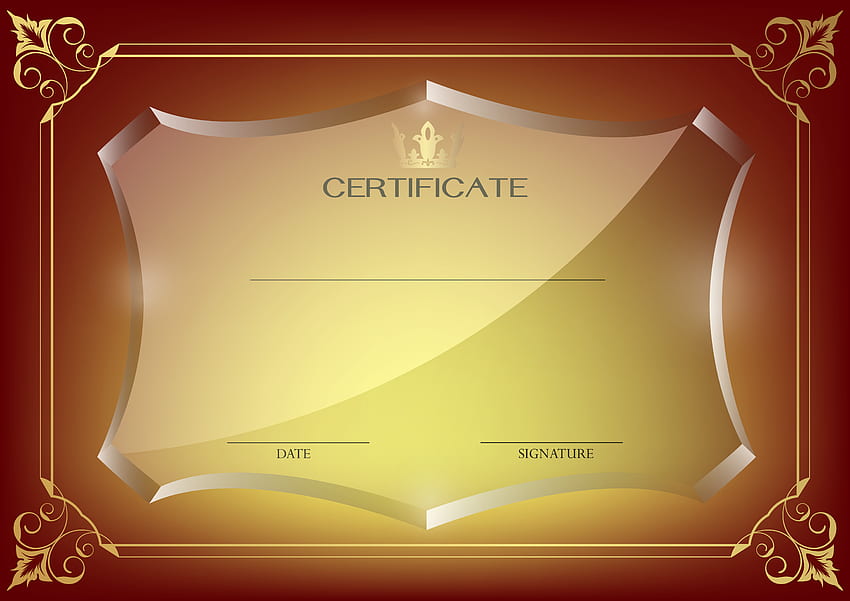 Red Certificate Template PNG HD wallpaper