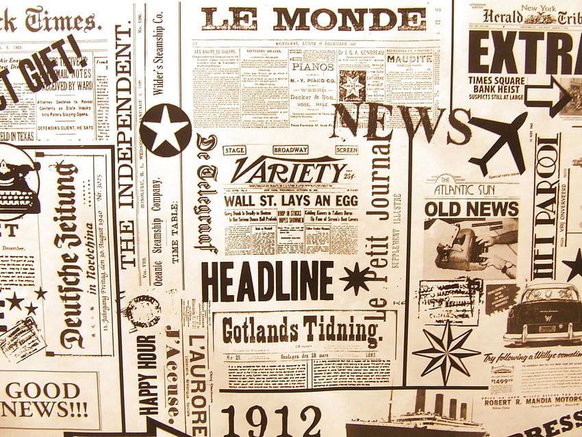 Jornais Antigos, Jornais Antigos papel de parede HD