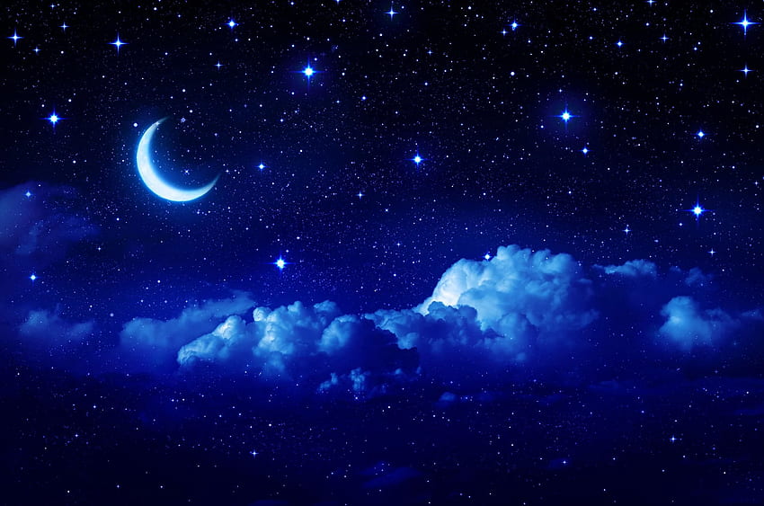 Blue Night Sky . I in 2019, Blue Starry Night Sky HD wallpaper