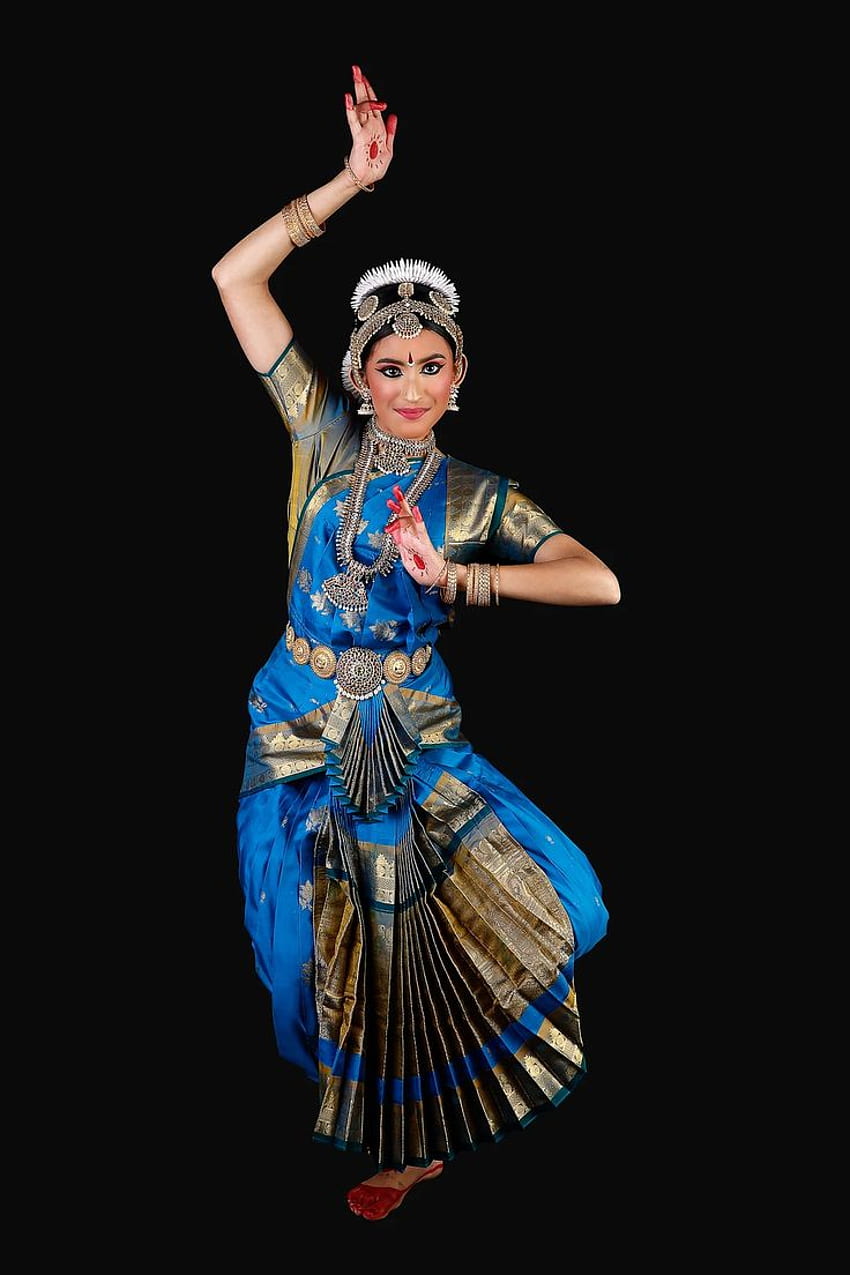 Grafika Thoty Naveena. Indyjska tancerka klasyczna, Indyjski taniec klasyczny, Taniec Indii, Taniec ludowy Tapeta na telefon HD