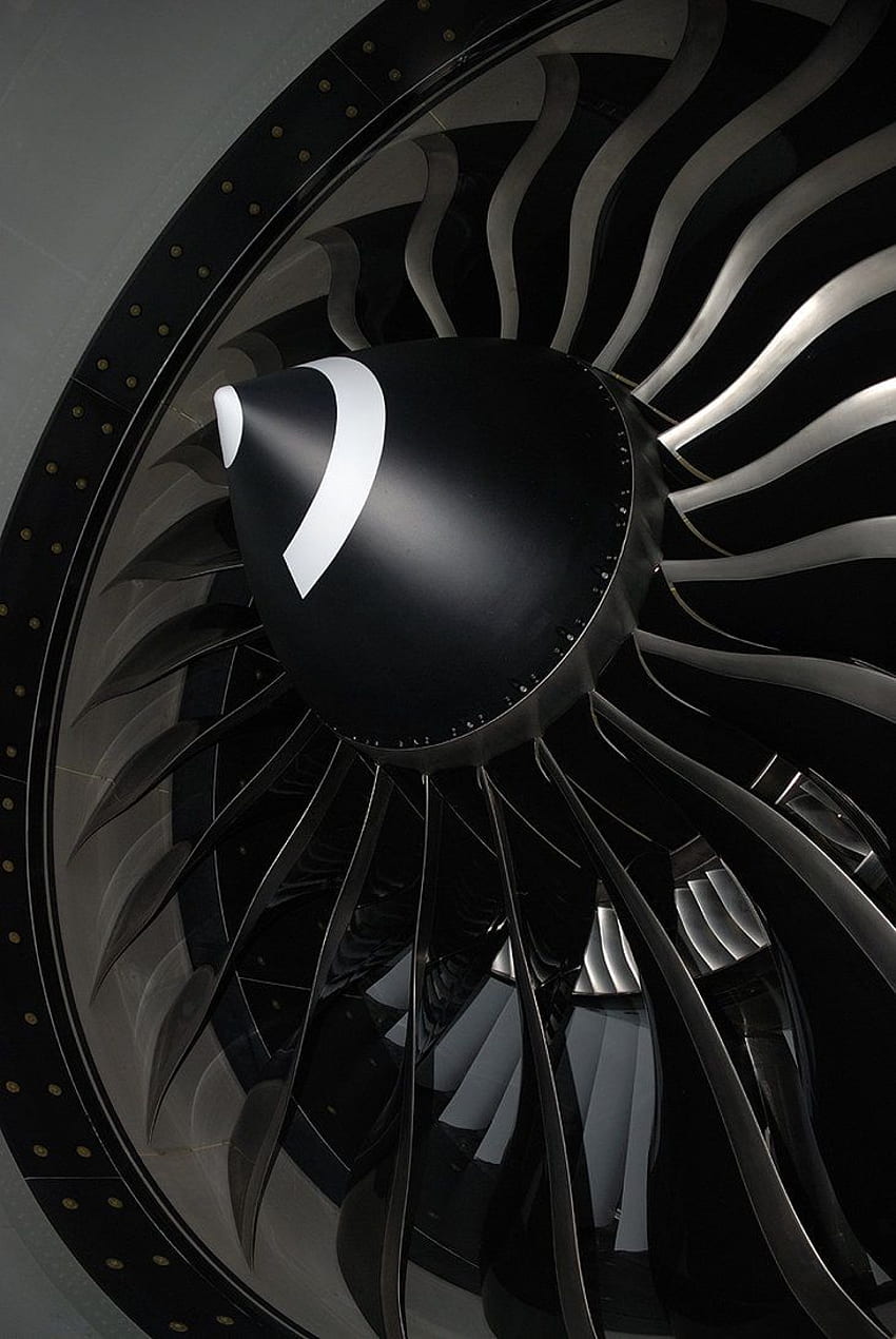 GE 90 Fan Blades. Aircraft Engine, Jet Engine, Aircraft Maintenance, Turbine Engine HD phone wallpaper
