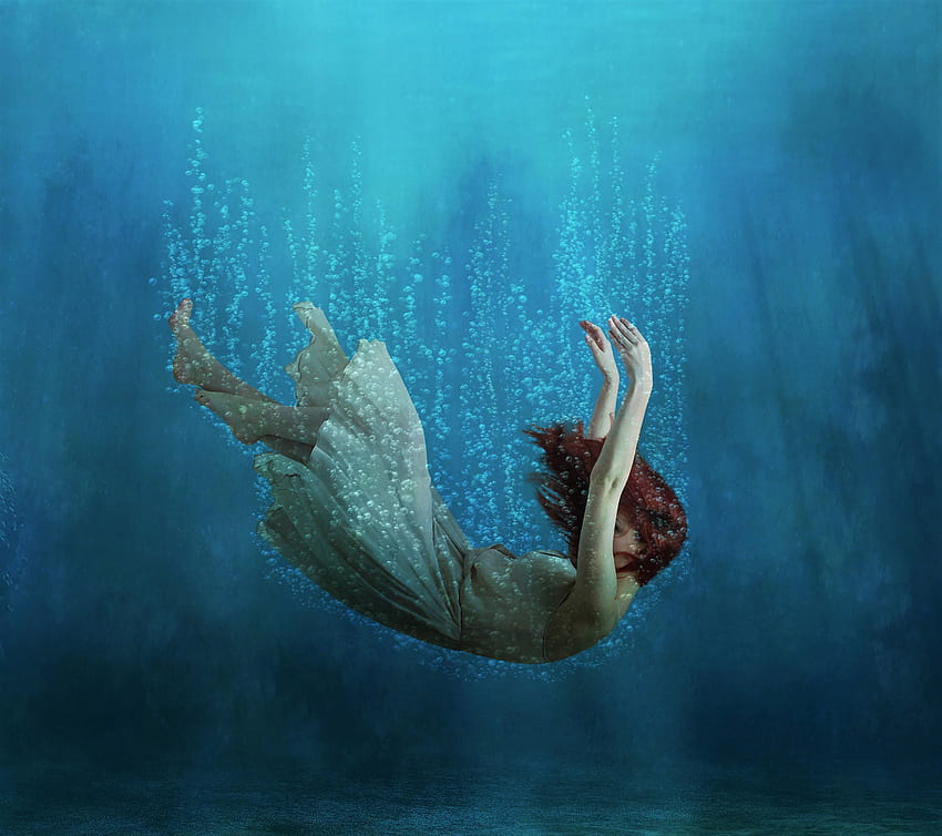 Falling in Water, Water Girl HD wallpaper