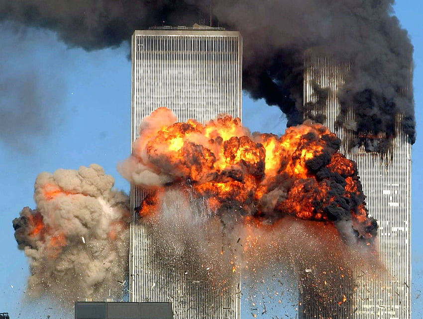 WTC WORLD TRADE CENTER Wolkenkratzer Stadt Städte Gebäude New York Terroranschlag apakolyptische Katastrophe trauriges Amerika usa . . 419980, Gebäudeexplosion HD-Hintergrundbild