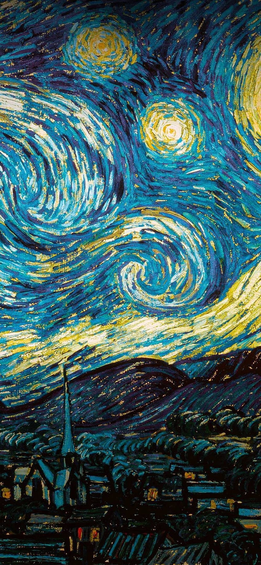 Sternennacht-Van-Gogh-Malerei - für Technik, Van-Gogh-Porträt HD-Handy-Hintergrundbild