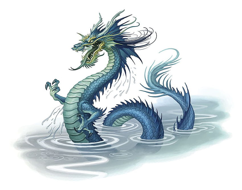L b j Water Dragon And Background - Sea Dragon Chinese Water Dragon, Cute Water Dragon HD wallpaper