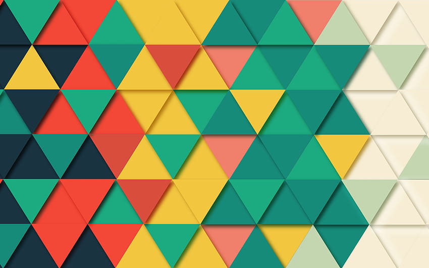 pola mosaik, , segitiga, bentuk Wallpaper HD