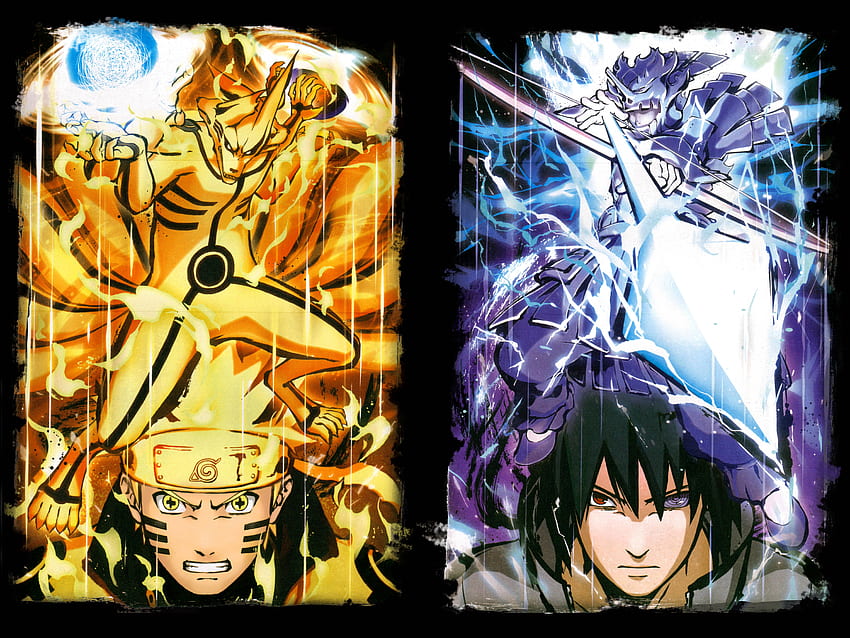 Naruto Dan Sasuke Sage Of Six Paths, Naruto Six Paths Mode Wallpaper HD