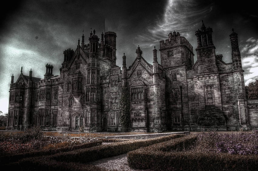 Gothic Art, Creepy Vampire Castle HD wallpaper