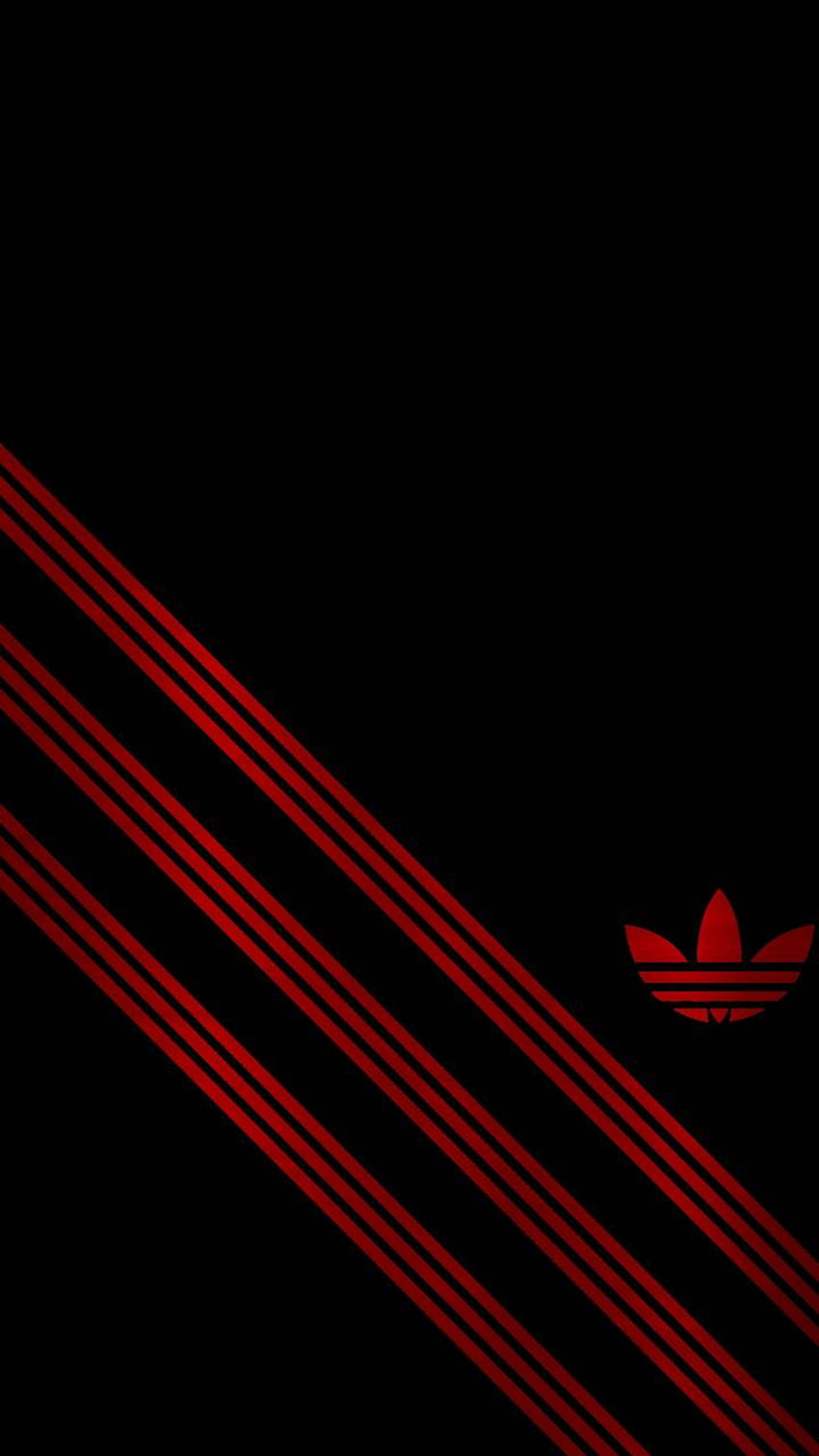 Telefono Adidas, logo Adidas rosso Sfondo del telefono HD