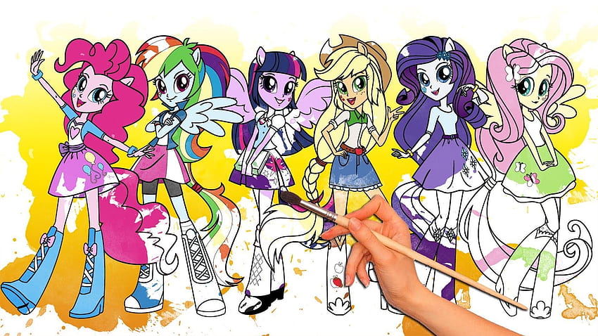 My Little Pony Equestria Girls Coloring Book Sheet – Approachingtheelephant HD wallpaper