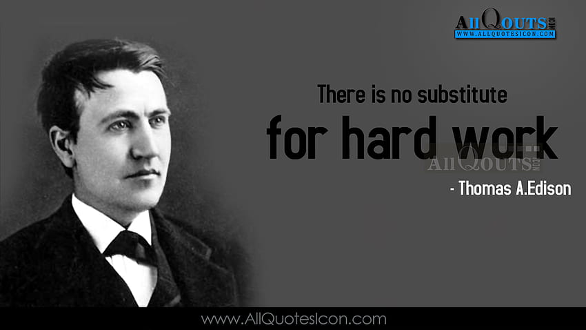 Thomas A.Edison Cytaty po angielsku Najlepsza inspiracja życiowa Myśli i przysłowia Thomas A.Edison Angielskie cytaty, Motywacja Thomasa Edisona Tapeta HD