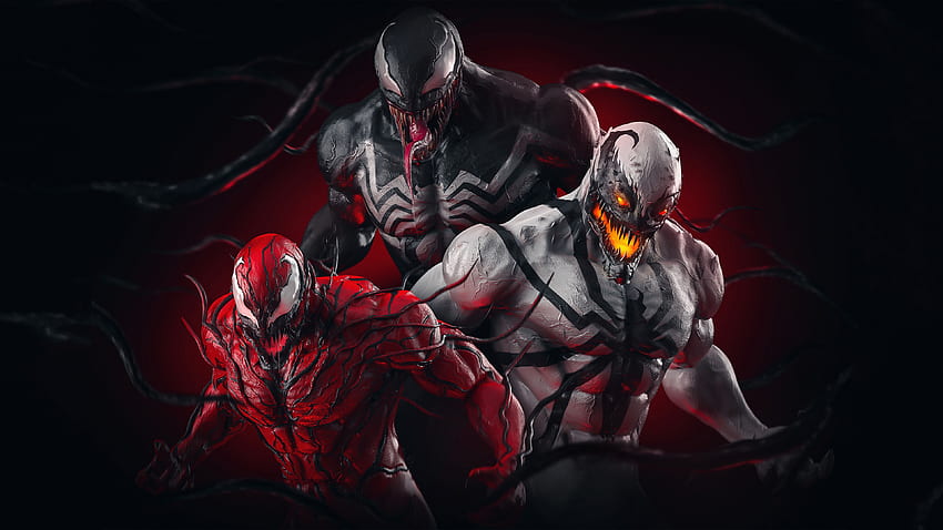 Venom-Carnage-Anti-Venom, Anti, Carnage, Marvel, Venom HD тапет
