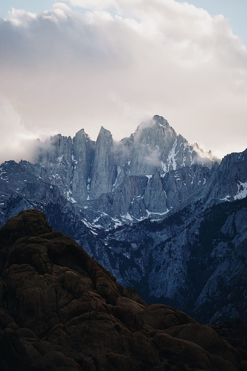 Nature, Sky, Mountains, Clouds, Rocks, Mountain Landscape HD phone wallpaper