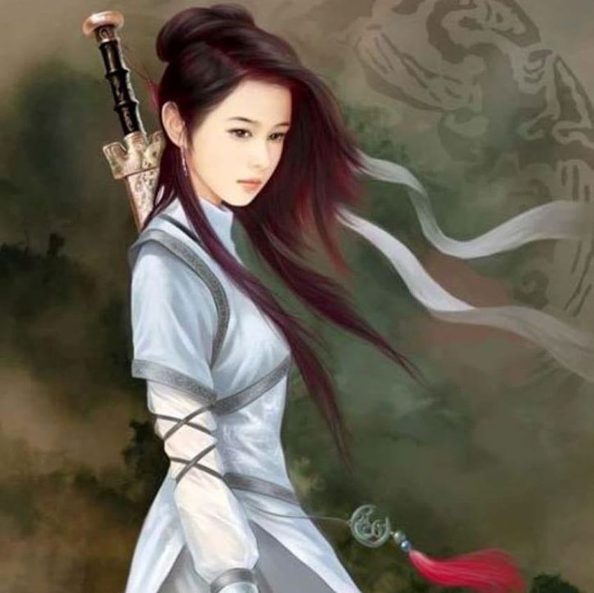 Воин нинджа, меч, нинджа, китаец, момиче, воин HD тапет