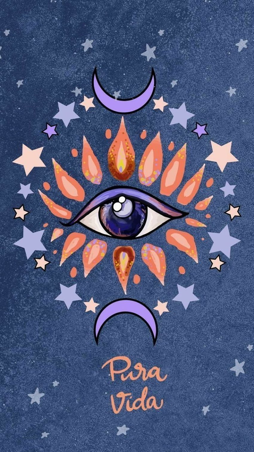 Celestial iPhone - sun moon & stars. Hippie art, Art, Psychedelic art HD phone wallpaper