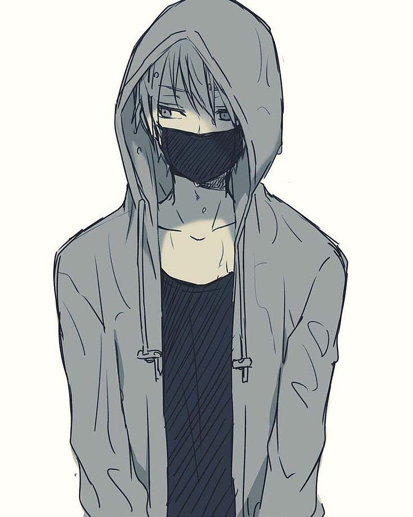 Anime Boy With Hoodie, Anime Boy With Mask HD phone wallpaper