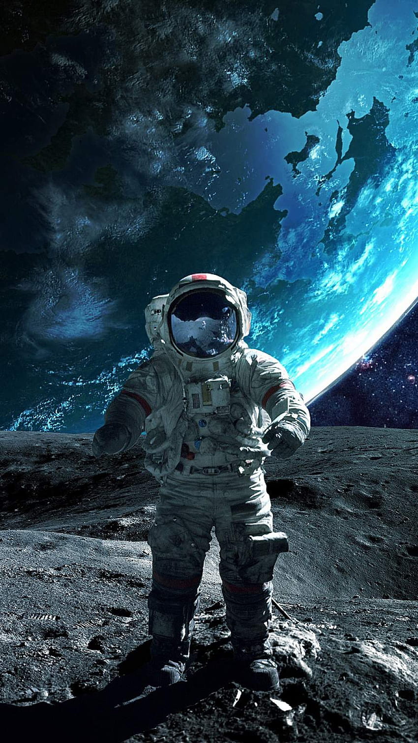 Astronauta na lua e fundo no PicGaGa, astronauta bebendo cerveja na lua Papel de parede de celular HD