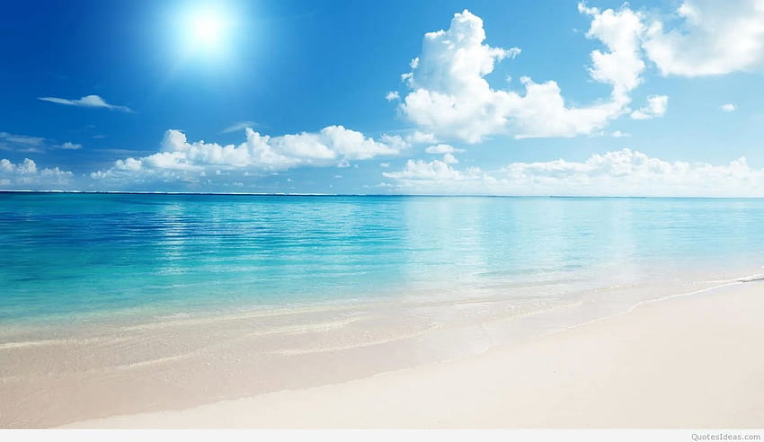 Лято, фон с море и плаж HD тапет