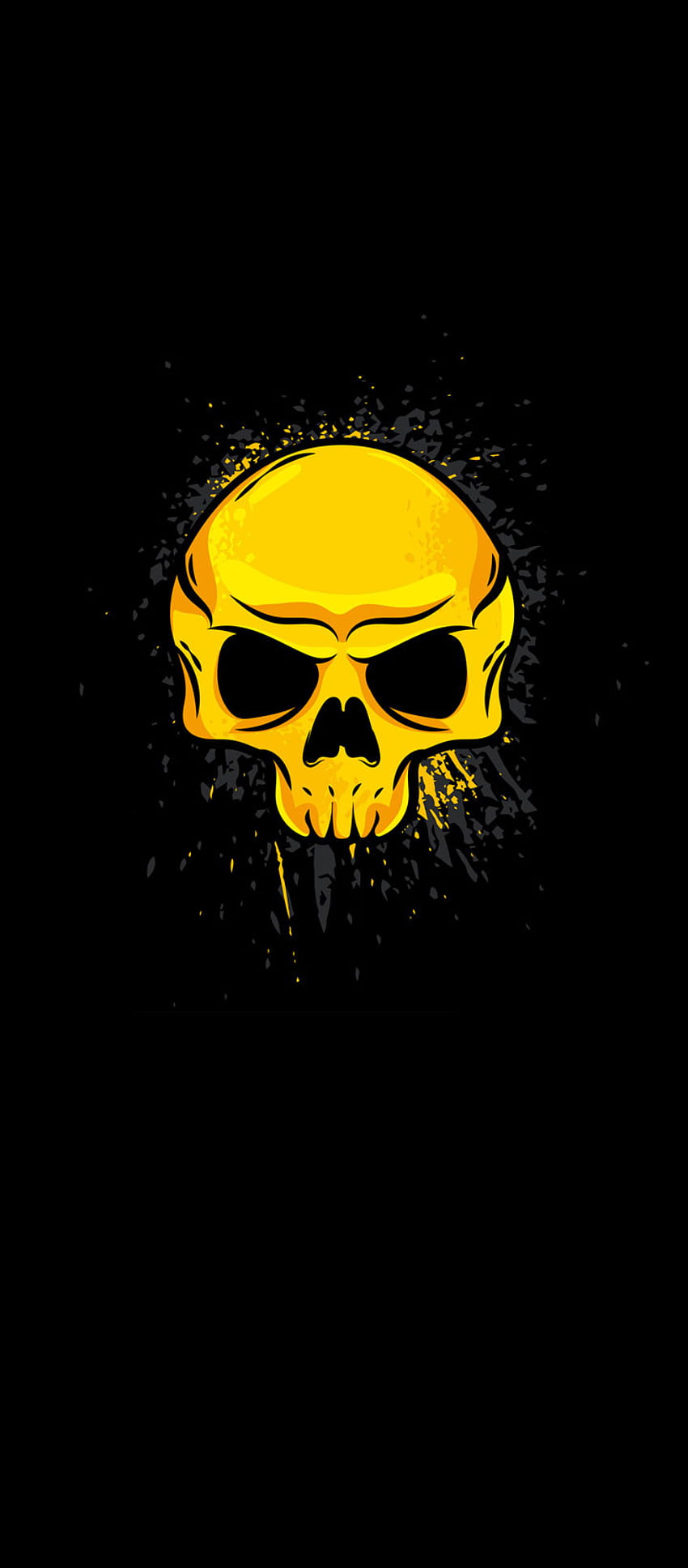 crâne, art, jaunes, vecteur, vectorskull Fond d'écran de téléphone HD