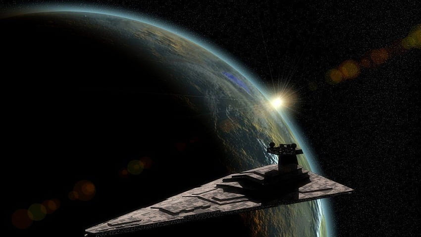 Star Wars espacio exterior estrellas planetas ilustraciones Star Destroyer fondo de pantalla