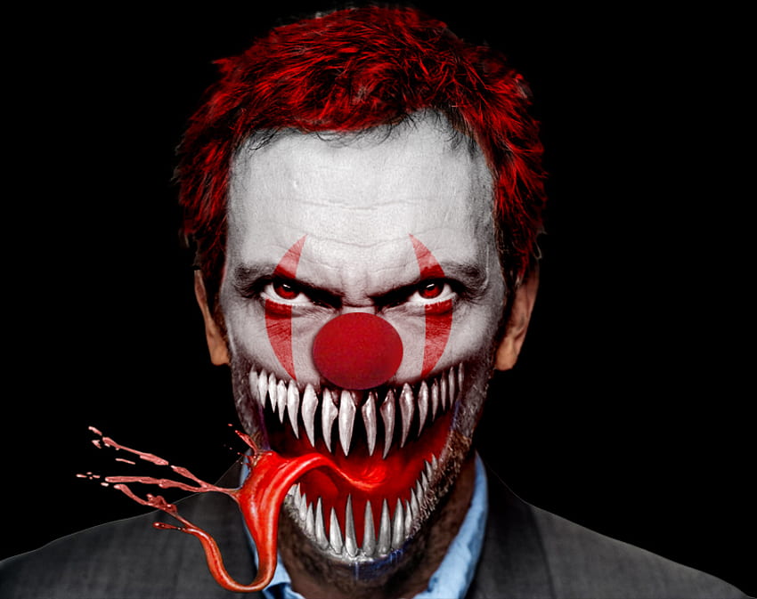 Evil Clown, face, evil, 3d, clown HD wallpaper