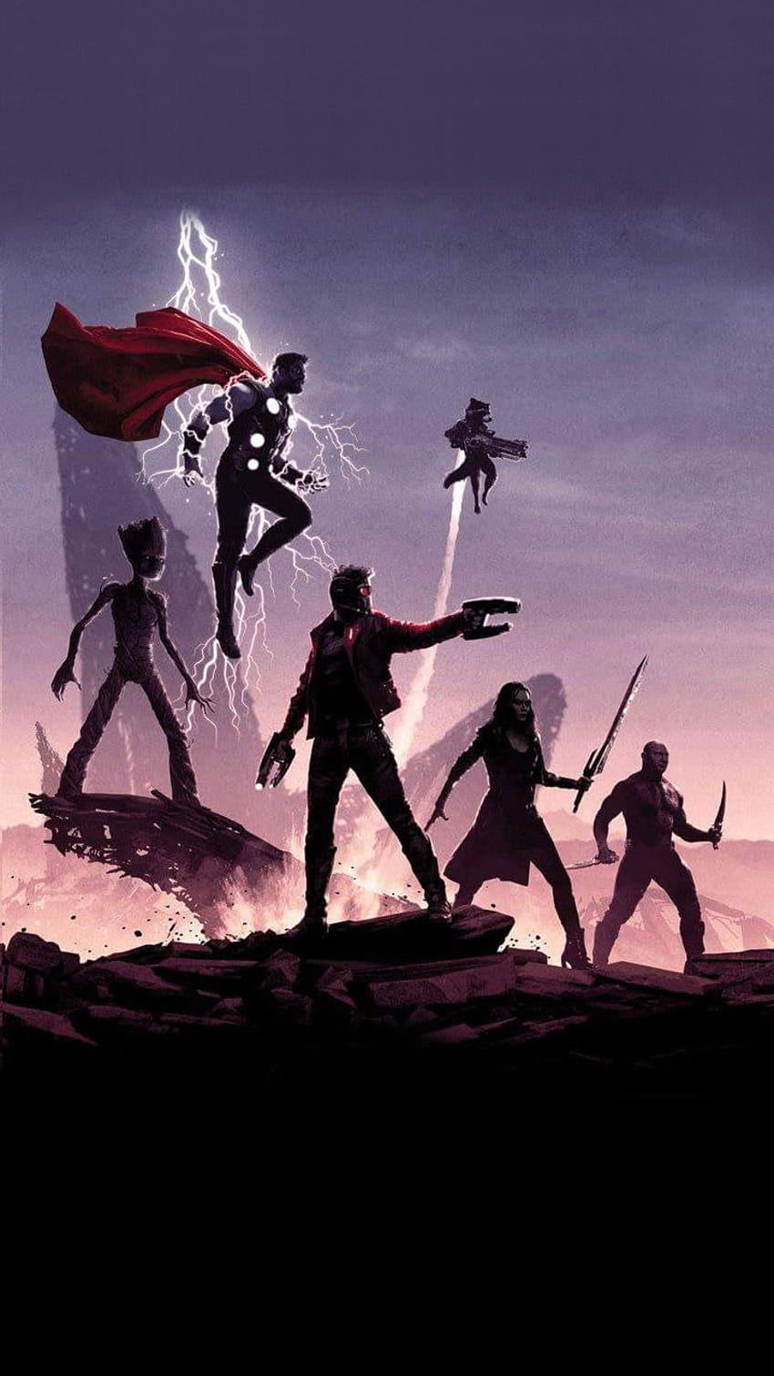 Guardianes de la Galaxia con Thor. Marvel background, Marvel art, Marvel , Gotg fondo de pantalla del teléfono