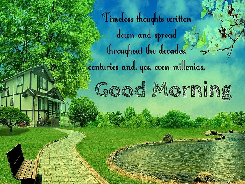 Good Morning Nature 15 Good Morning, Good Day Quote HD wallpaper