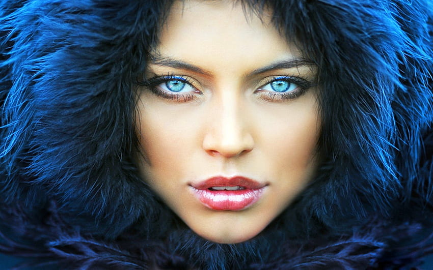 美しい青い目, 女性, 顔, 美しい, 青い目 高画質の壁紙