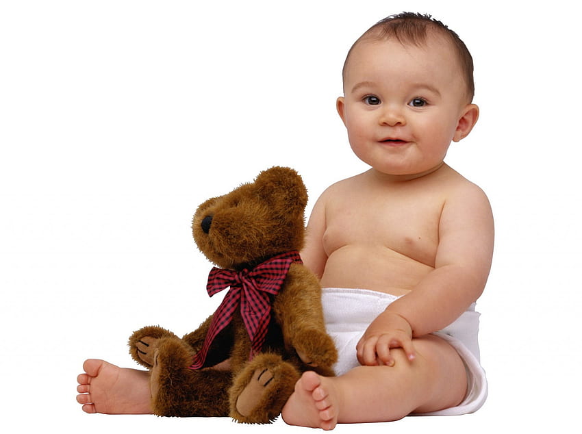 baby Teddy bear dark eyes look eyes child fidget background toy portrait face smile HD wallpaper