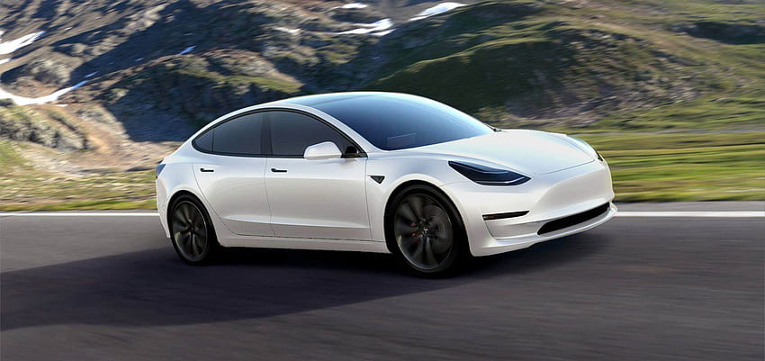 Autos & Motorräder, Weißes Tesla Model 3 HD-Hintergrundbild