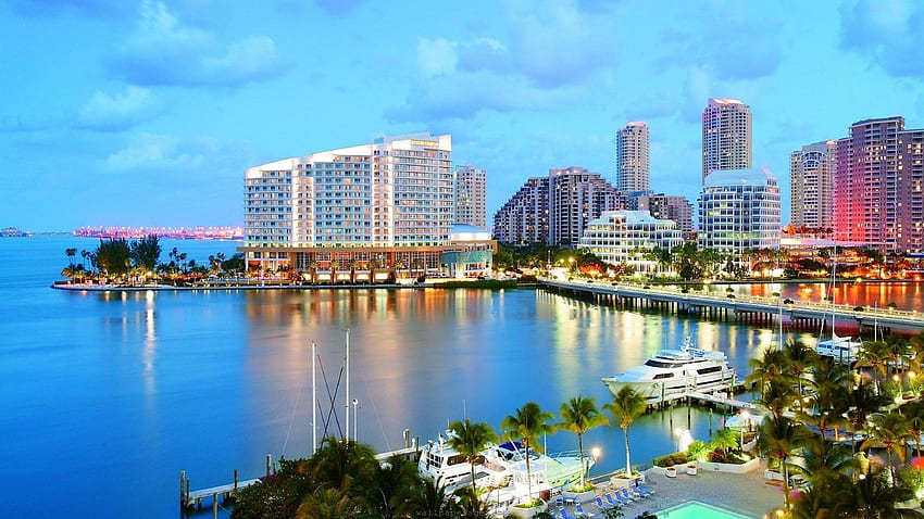 Miami Florida city beach ocean sea background [] para seu celular e tablet. Explore South Beach Miami. Miami Flórida, Miami papel de parede HD