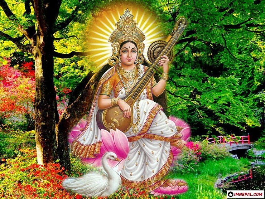 Saraswati Mata -50 Hindu Goddess, Saraswati Maa HD wallpaper | Pxfuel