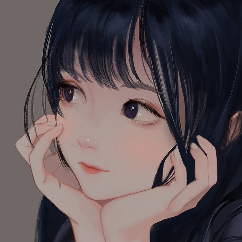 Android . art girl cute face anime, Cute Girls Anime wallpaper ponsel HD