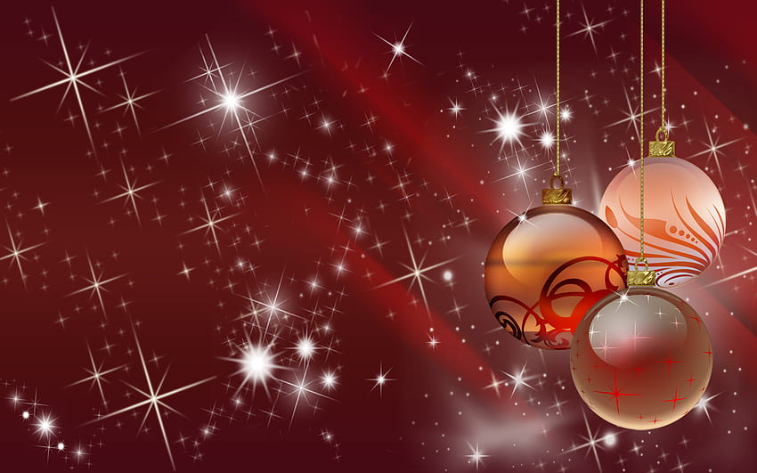 Christmas Balls 2010, Bälle, Weihnachten, rot, Ornamente HD-Hintergrundbild