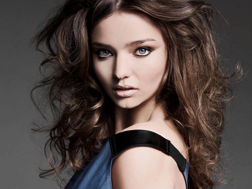 Miranda, model, blue eyes, eyes, beautiful, beauty, miranda kerr, face, stare, lips, hair HD wallpaper