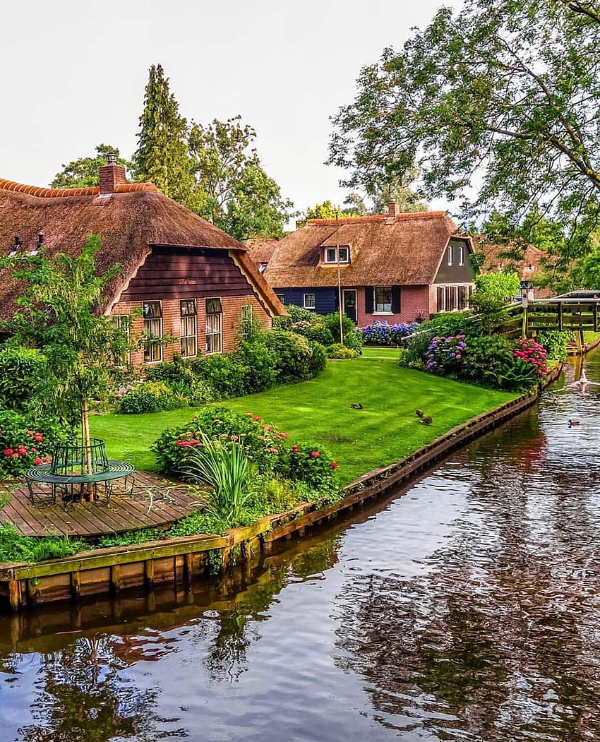 Terre / Voyage sur Instagram : « Girthoorn Village aux Pays-Bas !, Giethoorn Fond d'écran de téléphone HD
