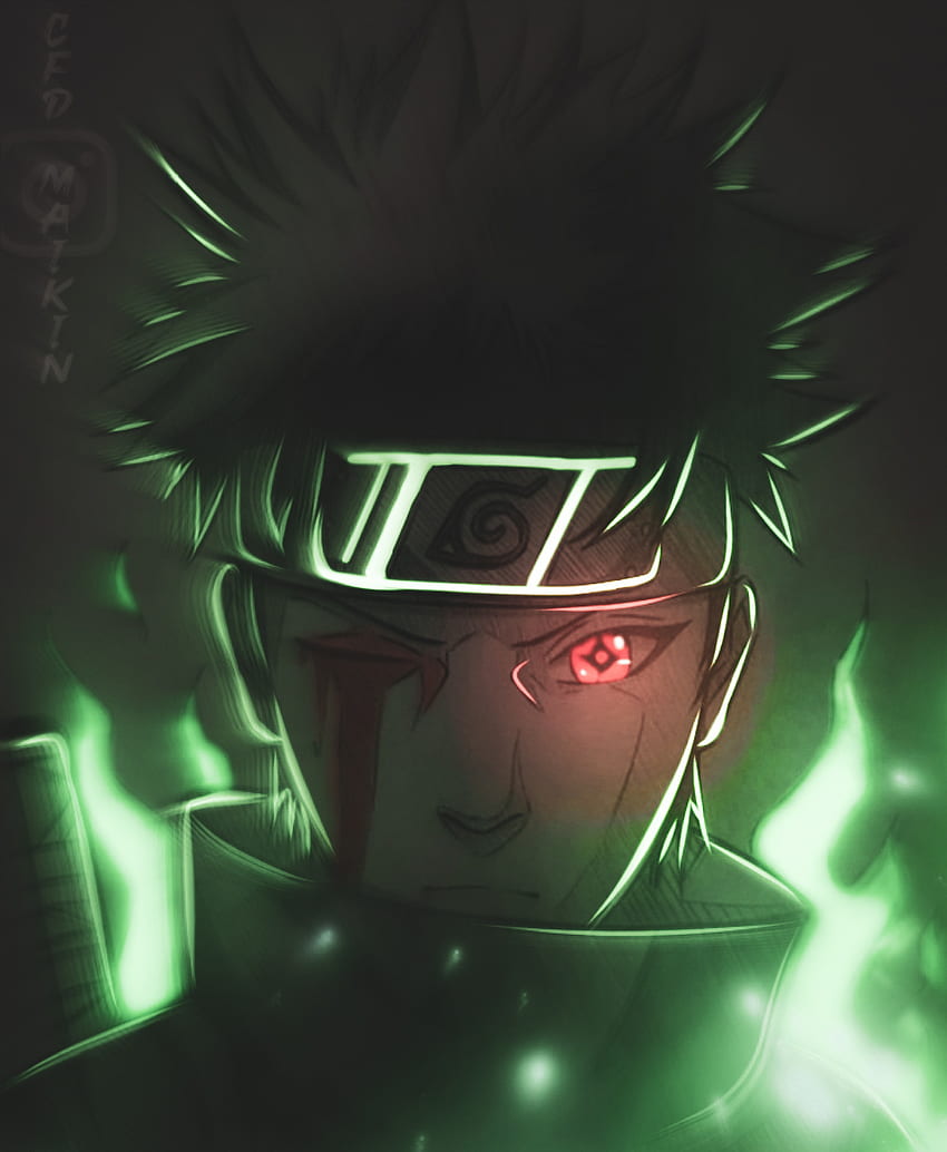 Shisui uchiha, неон, блясък HD тапет за телефон