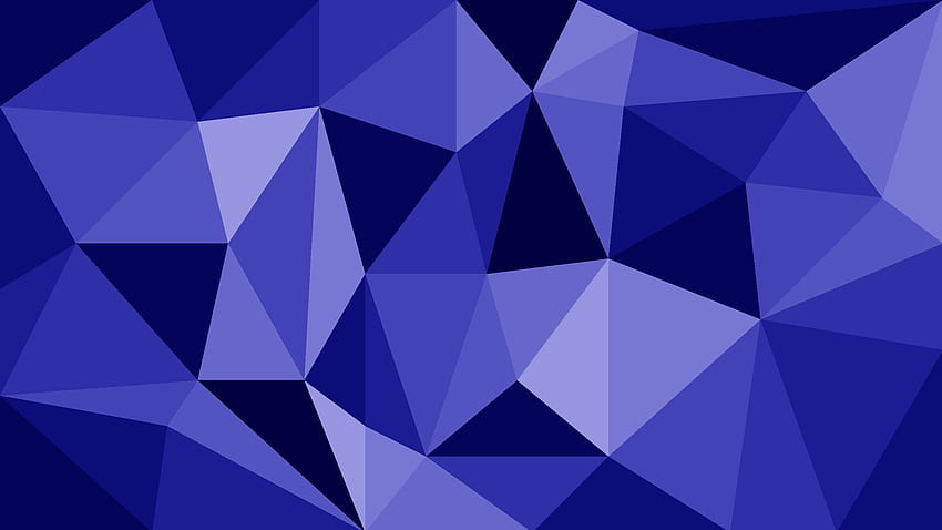 Triângulos de cor azul abstratos 3D, abstratos de triângulos roxos papel de parede HD