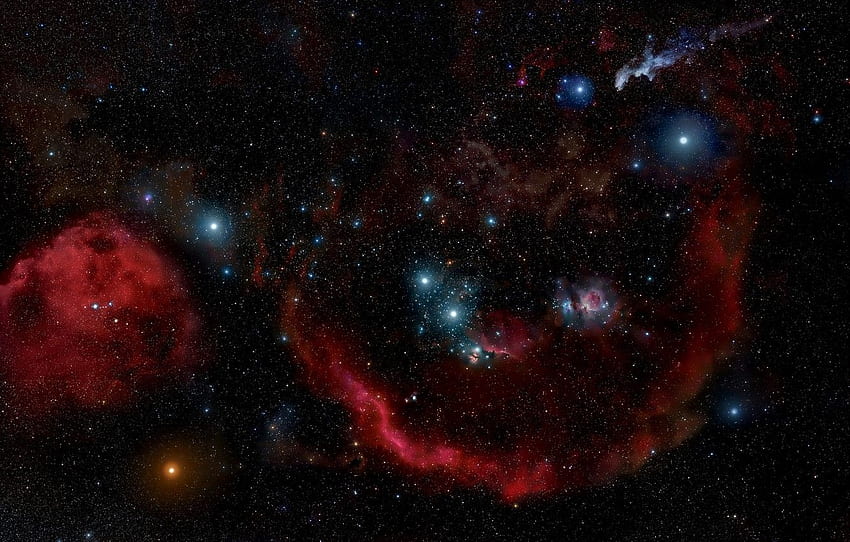 Stars, Nebula, Emission Nebula, Constellation Of Orion, Barnard's Loop, Orion Molecular Cloud Complex, Sh 2 276 For , Section космос HD wallpaper