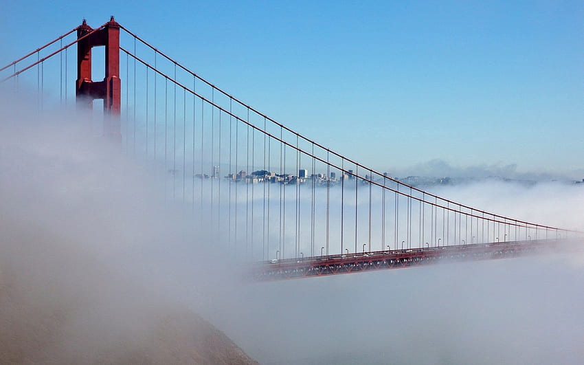Städte, Nebel, Brücke, Kalifornien, San Francisco HD-Hintergrundbild