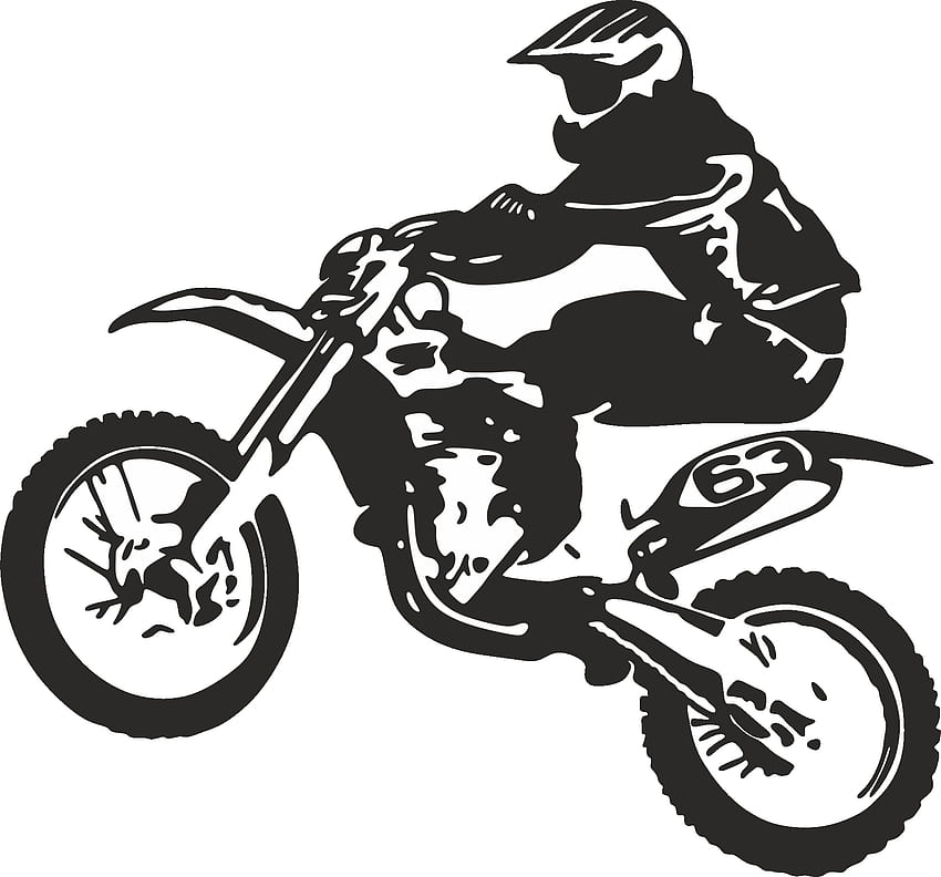 Silhouette Frame Clipart Bicycle Scooter Motorcycle Transparent Clip Art -, Motocross Silhouette HD wallpaper