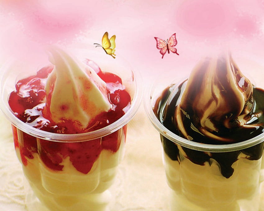 Ice cream, dessert, sweet, food HD wallpaper