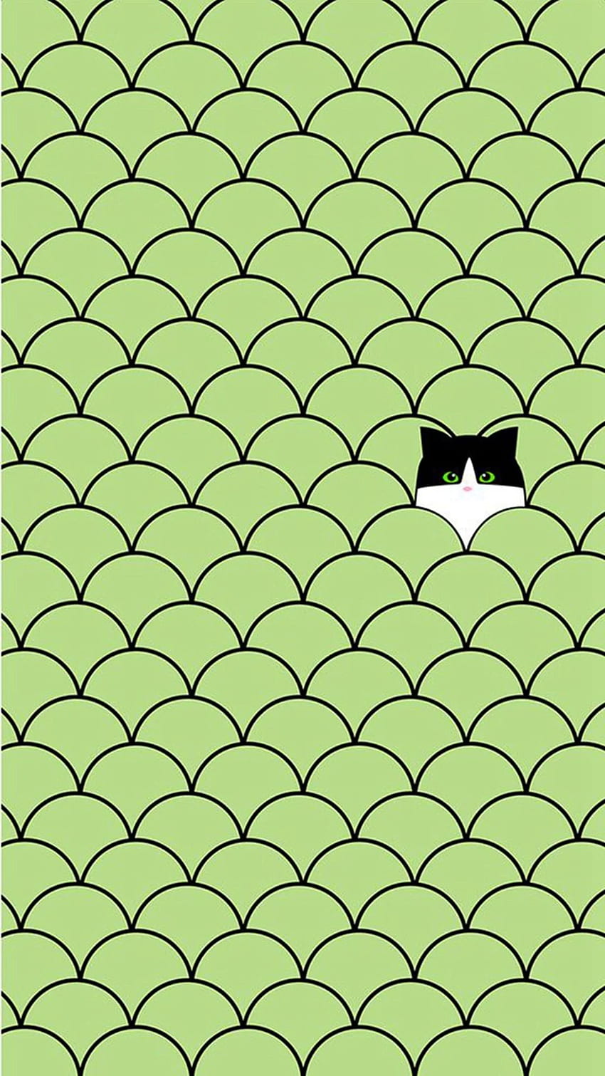 Best green iPhone 8, Cute Cat Pattern HD phone wallpaper